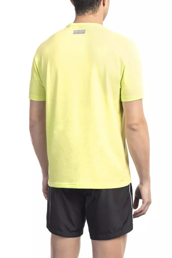 Bikkembergs gul bomulls-T-shirt för män