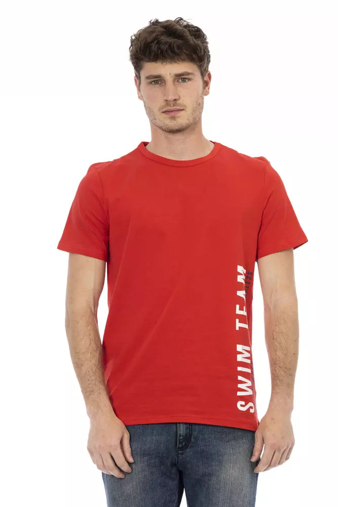 Bikkembergs röd bomulls-t-shirt för män