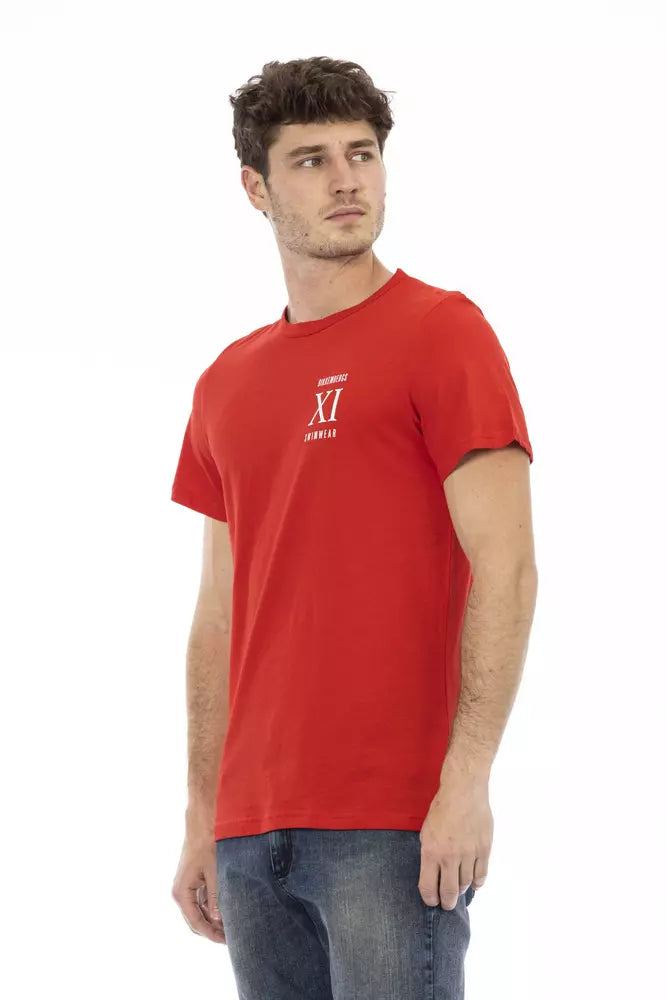 Bikkembergs röd bomulls-t-shirt för män