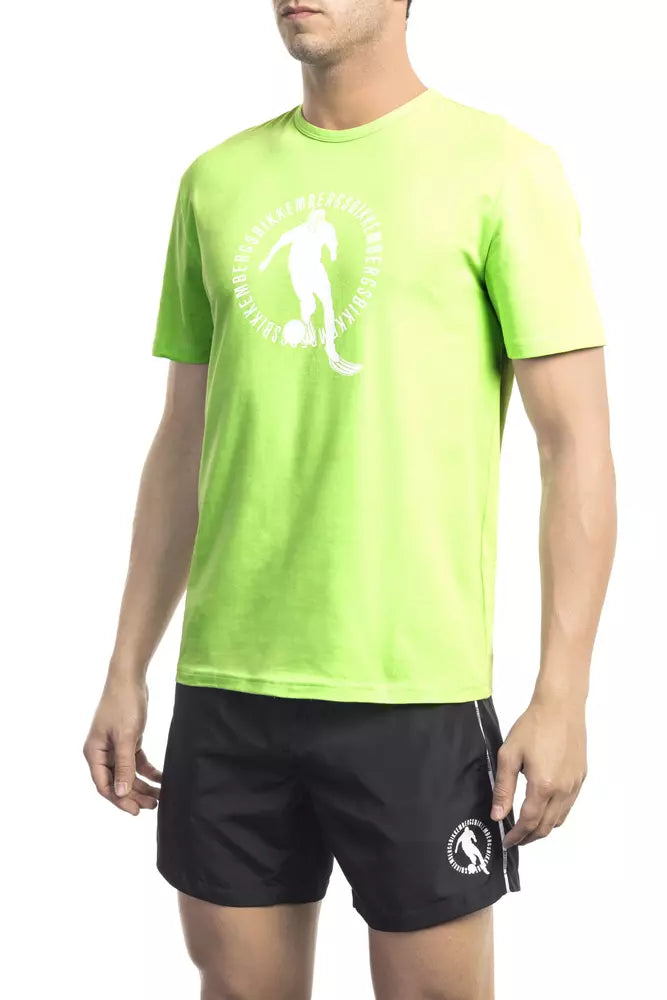 Bikkembergs Grön Bomull Herr T-shirt