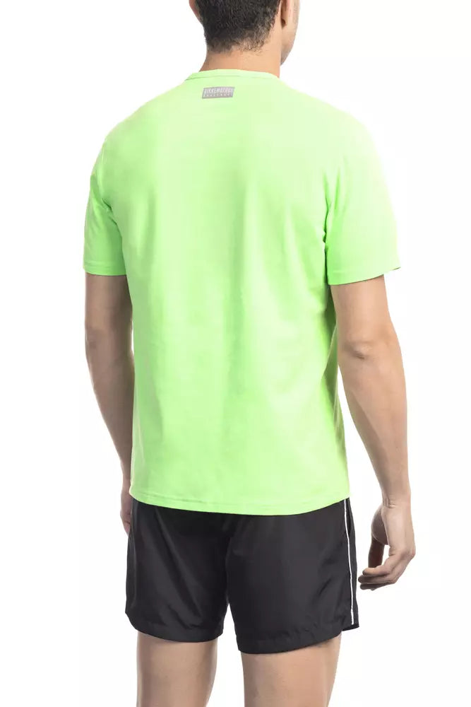 Bikkembergs Grön Bomull Herr T-shirt