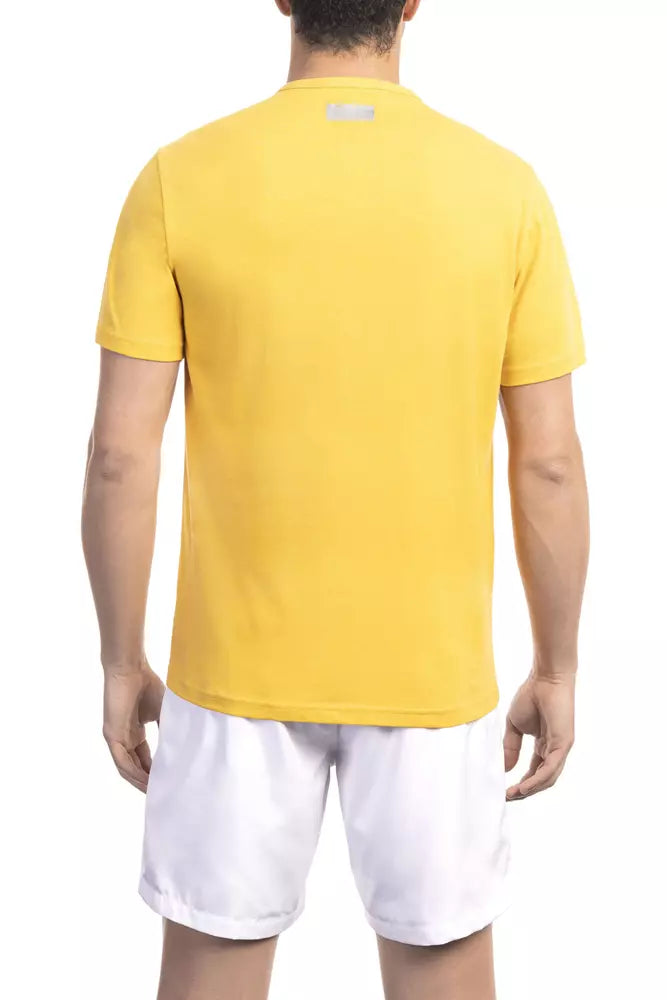 Bikkembergs gul bomulls-T-shirt för män