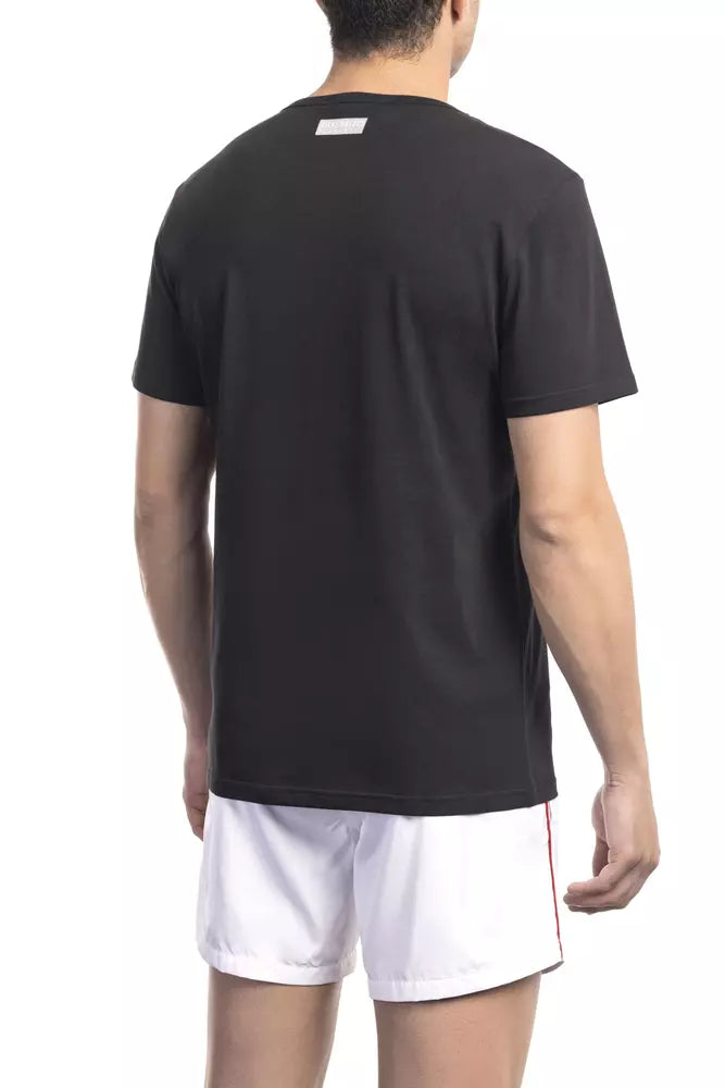 Bikkembergs svart bomulls-T-shirt för män
