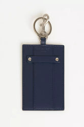 Trussardi Blue Leather Men's Badge Holder
