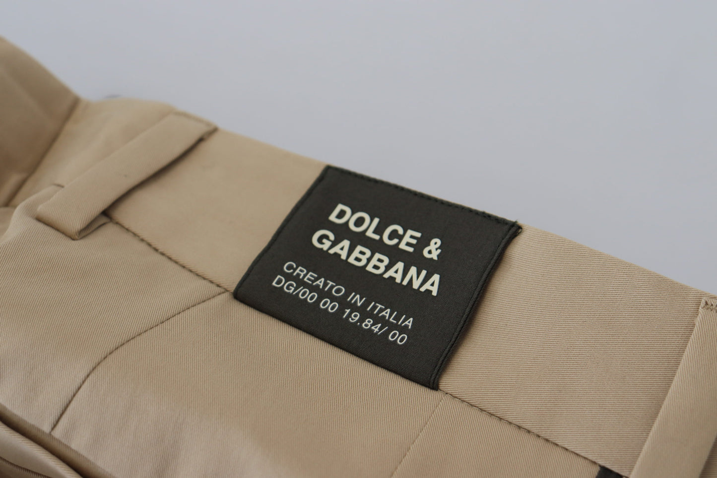 Dolce & Gabbana Bruna Svarta Bomullschino Herrbyxor