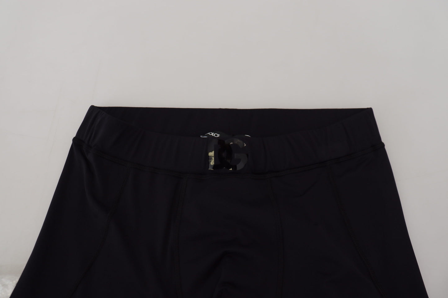 Dolce & Gabbana Svarta Nylon Slim Fit Stretchbyxor