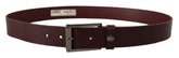 Dolce & Gabbana Brown Leather Silver Metal Crown Buckle Belt