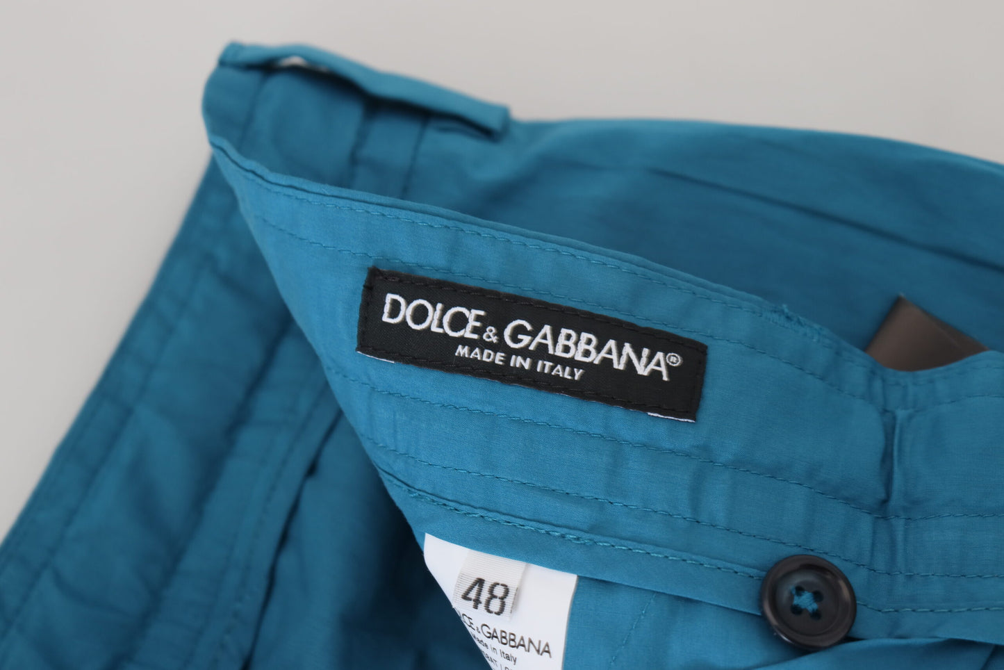 Dolce & Gabbana Blå Bomullschinos Byxor Byxor