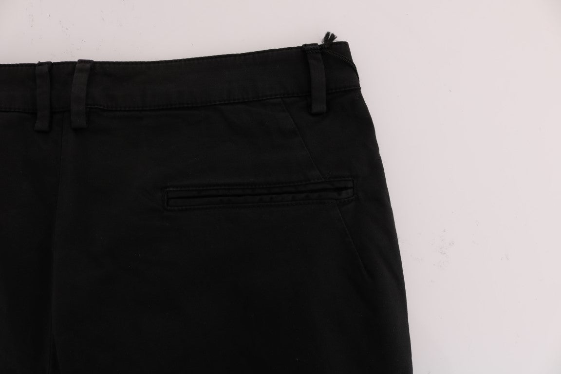 Costume National svarte slim fit bomullsstretchbukser