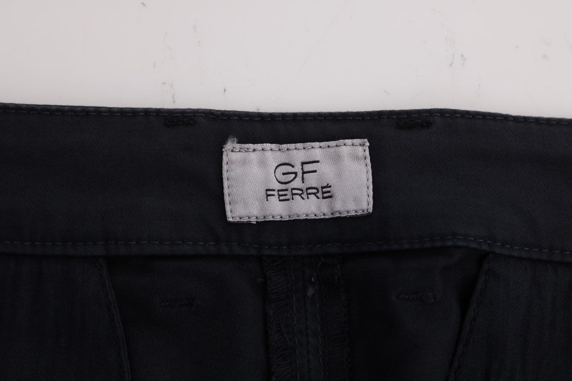 GF Ferre Blå Bomullsstretchiga Chinosbyxor