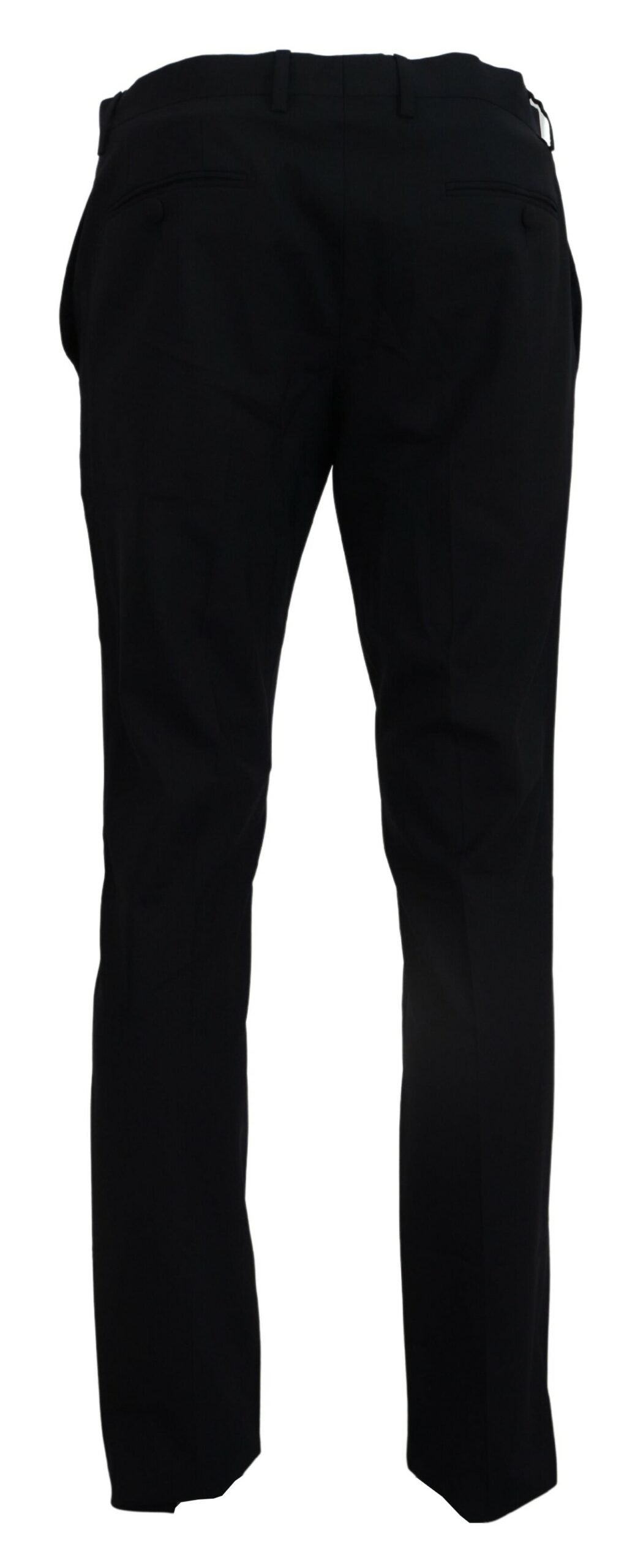 Dolce & Gabbana Blå Ull Stretchklänning Formell Slim Fit Byxa