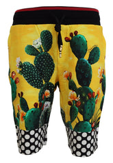 Dolce & Gabbana Flerfarget Kaktustrykk Bomullsshorts