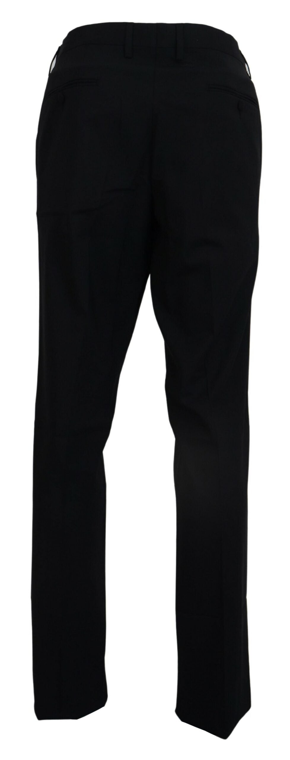 Dolce & Gabbana Svart ullklänning i stretchig ull, smal passform, byxor