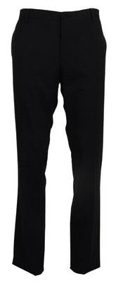 Dolce & Gabbana svart ull stretchkjole formell slim fit bukse
