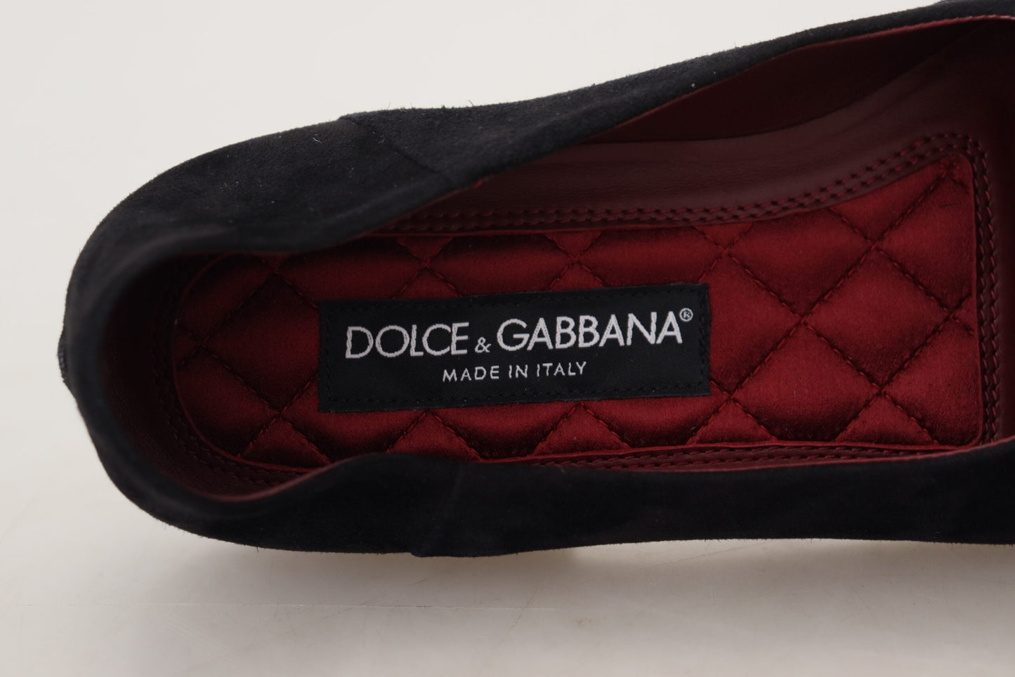 Dolce & Gabbana svarte semskede gullkors slip-on loafers
