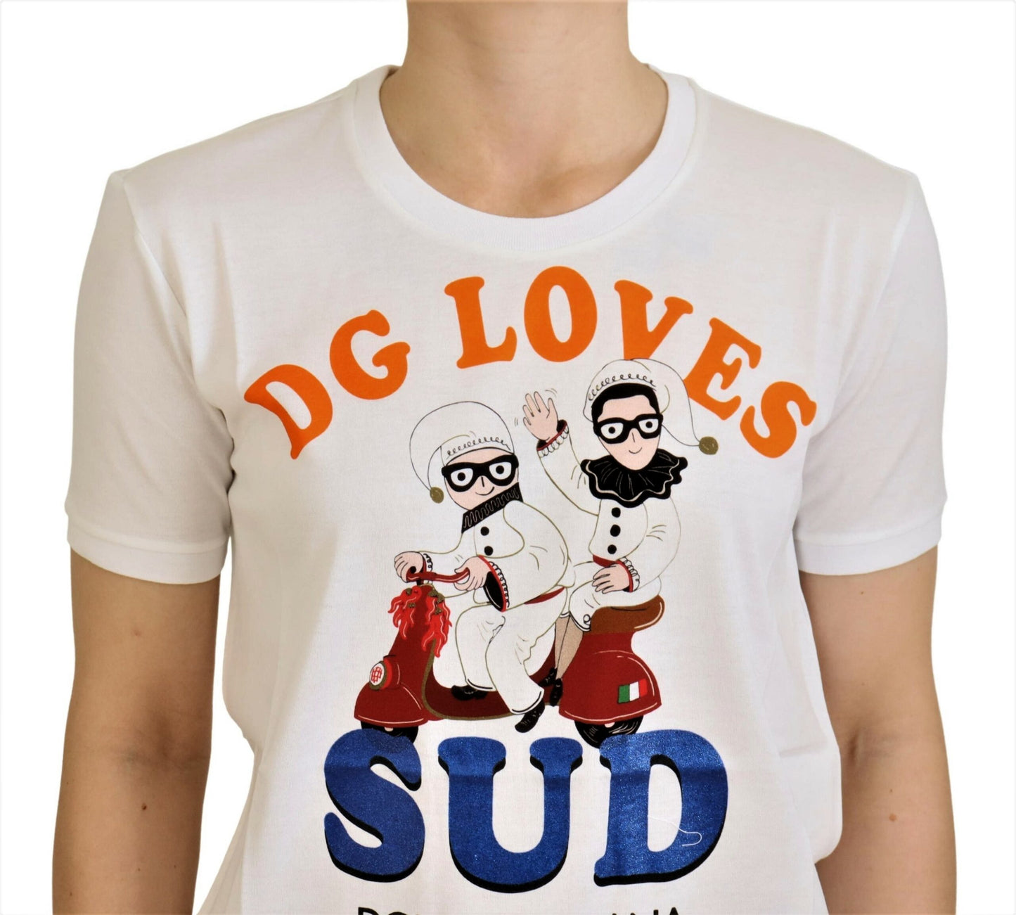 Dolce & Gabbana Vit bomull DG Loves SUD T-shirt