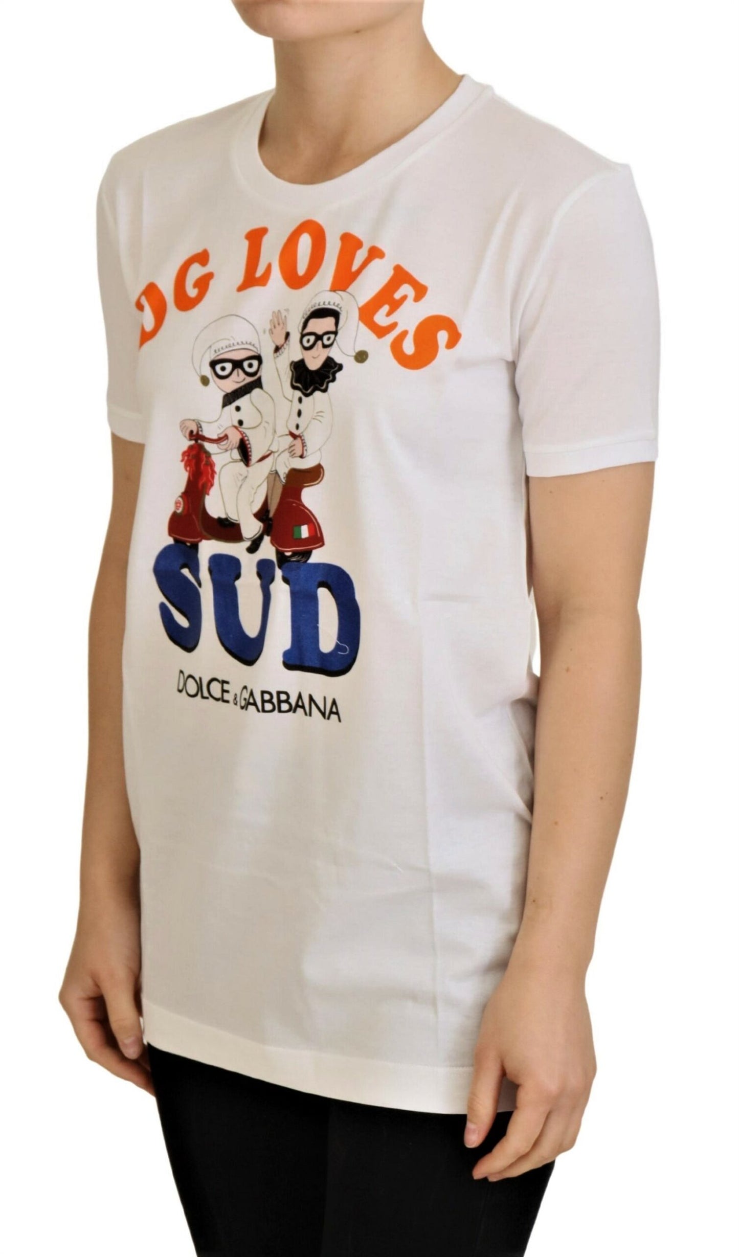 Dolce & Gabbana Vit bomull DG Loves SUD T-shirt