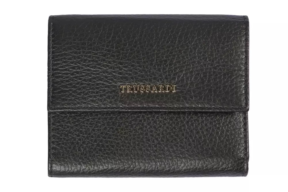 Trussardi svart skinnlommebok til dame
