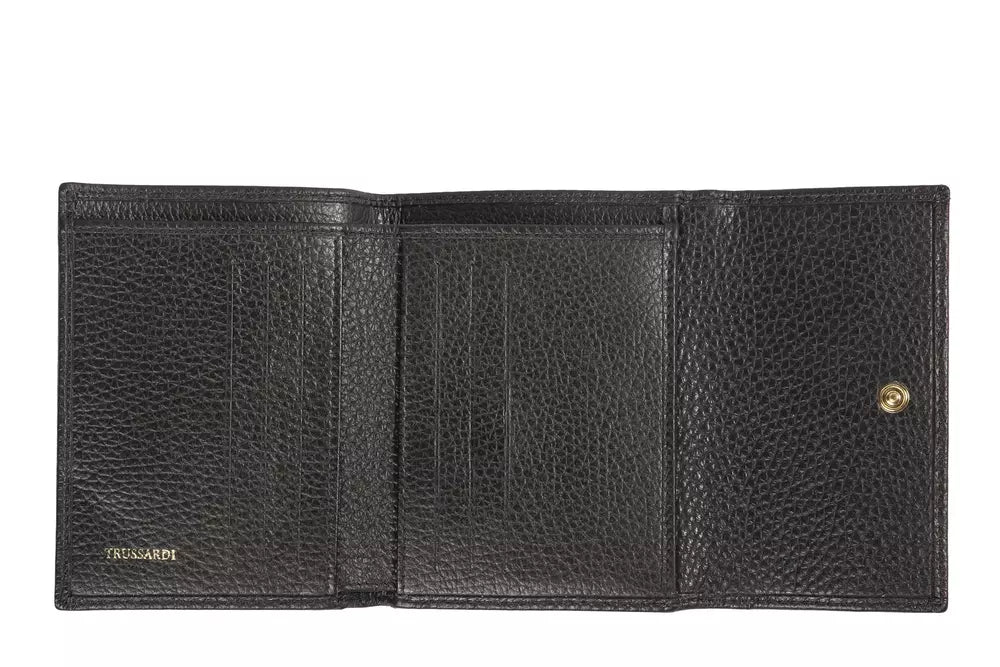 Trussardi svart skinnlommebok til dame