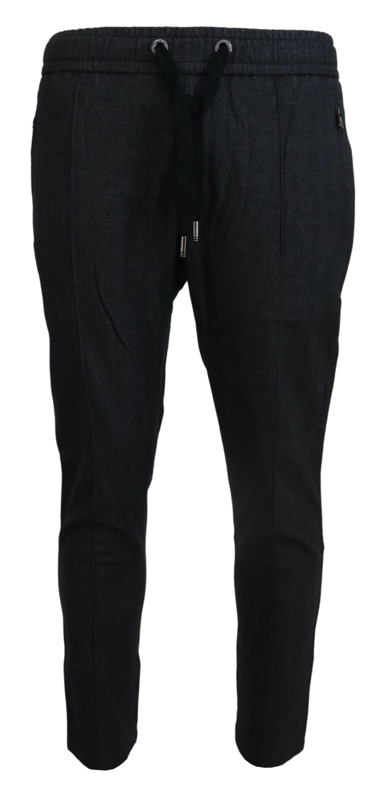 Dolce & Gabbana Grå Bomull Jogger Herrbyxor
