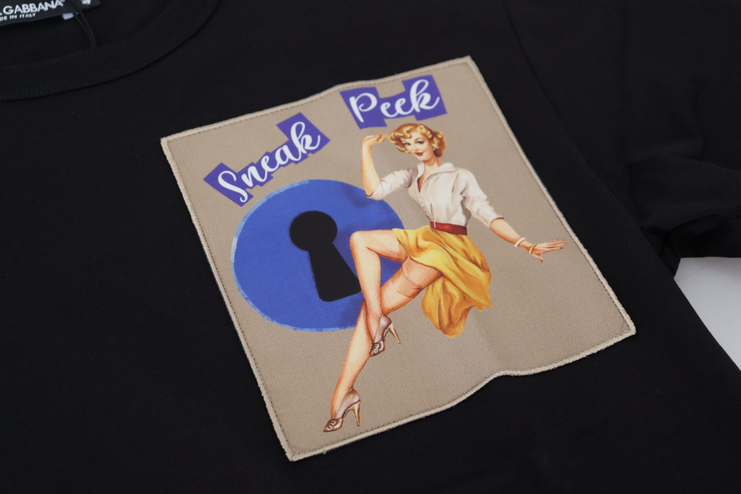 Dolce & Gabbana svart Sneak Peek bomull kortärmad t-shirt
