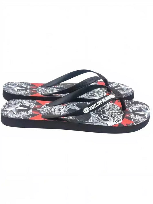 Philipp Plein Flerfärgade Polyester Dam Flip-Flop