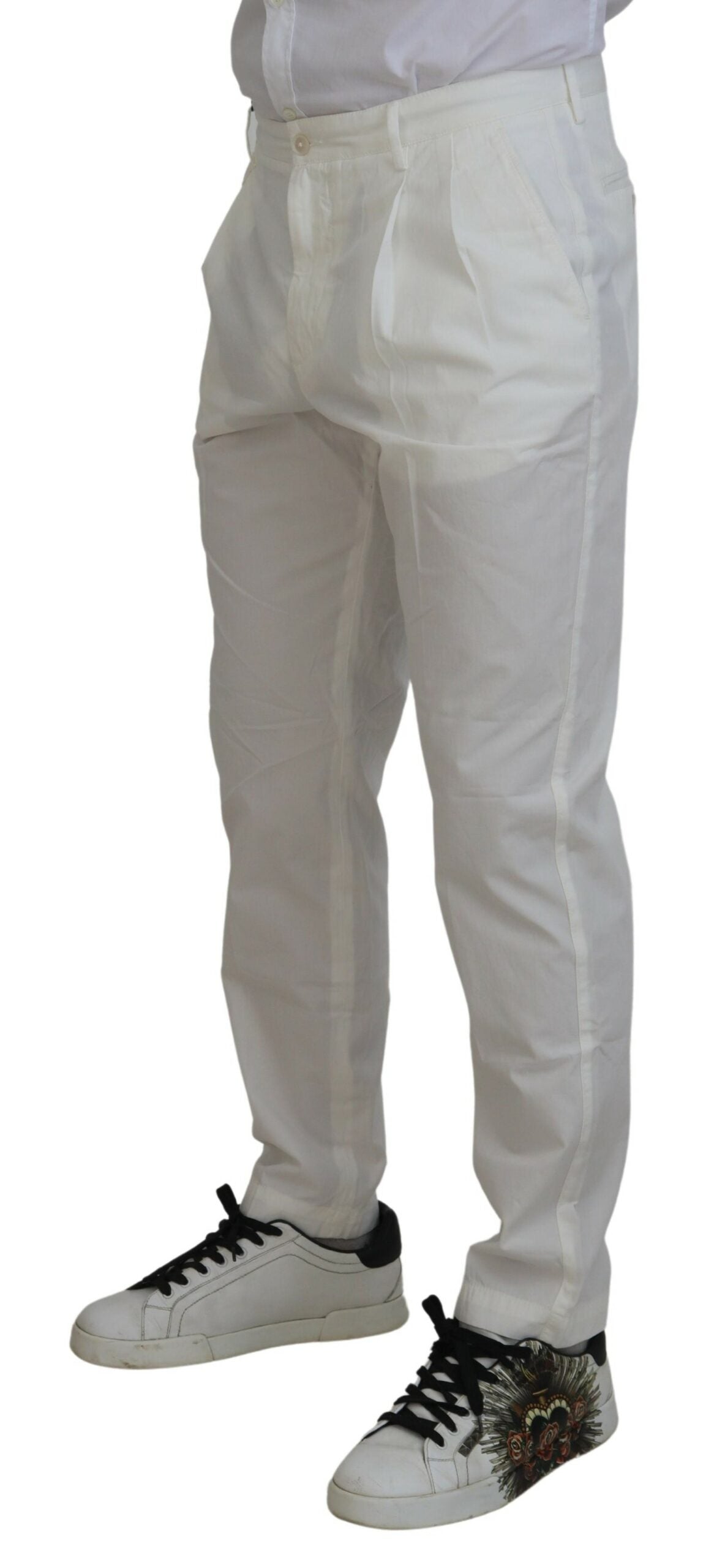 Dolce & Gabbana Vita Bomulls Skinny Chino Byxor