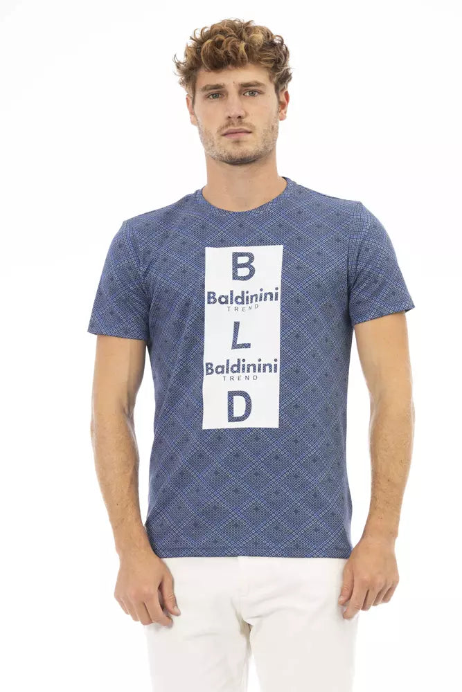 Baldinini Trend Blå Bomull Herr T-shirt