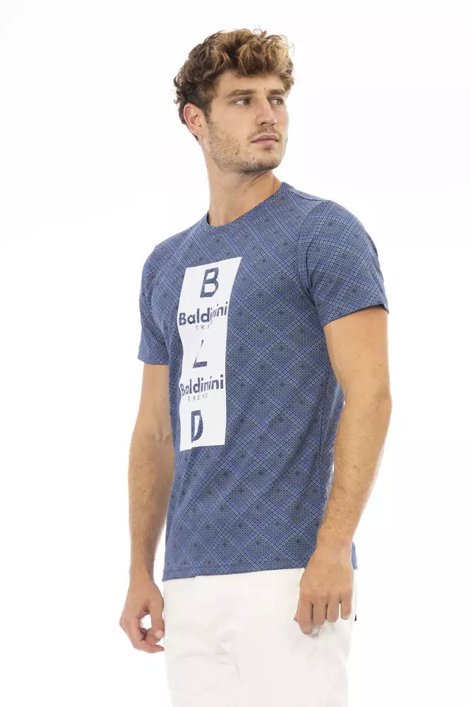 Baldinini Trend Blå Bomull Herr T-shirt