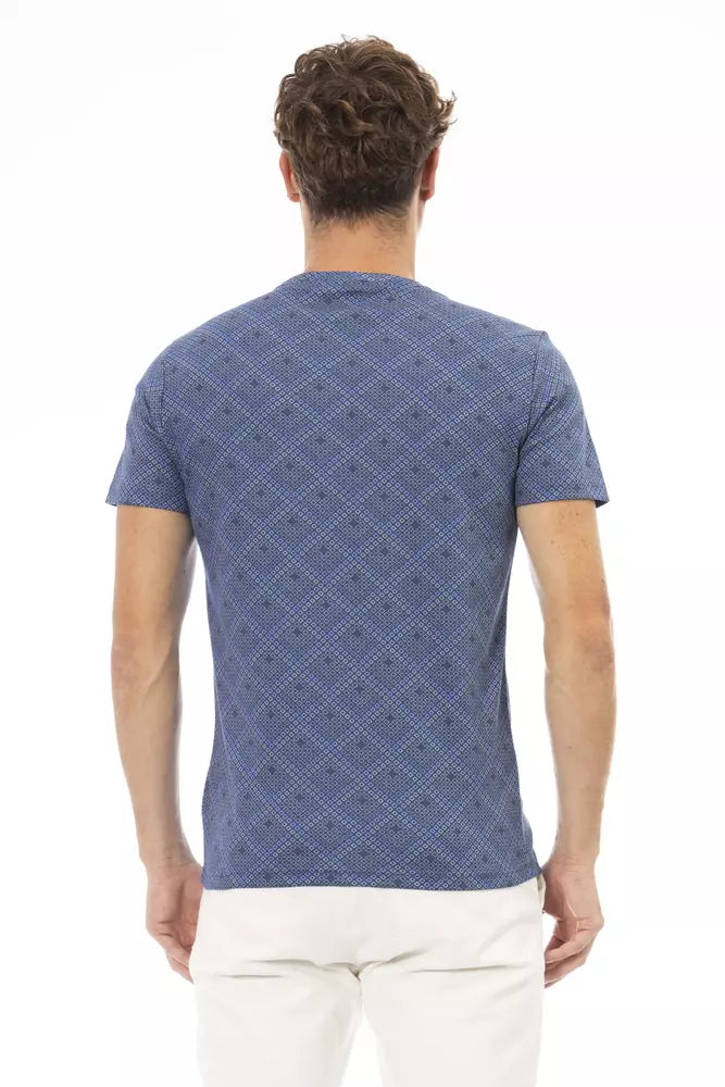 Baldinini Trend Blå Bomull Herr T-shirt