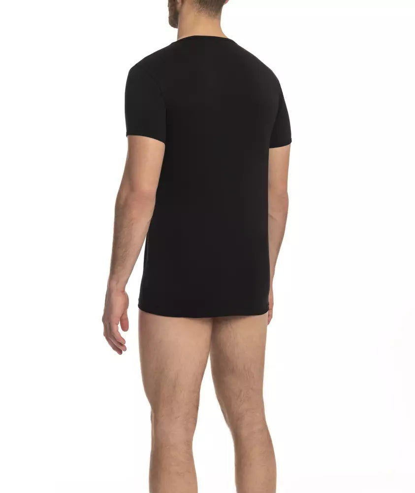 Cavalli Class svart bomulls-T-shirt för män