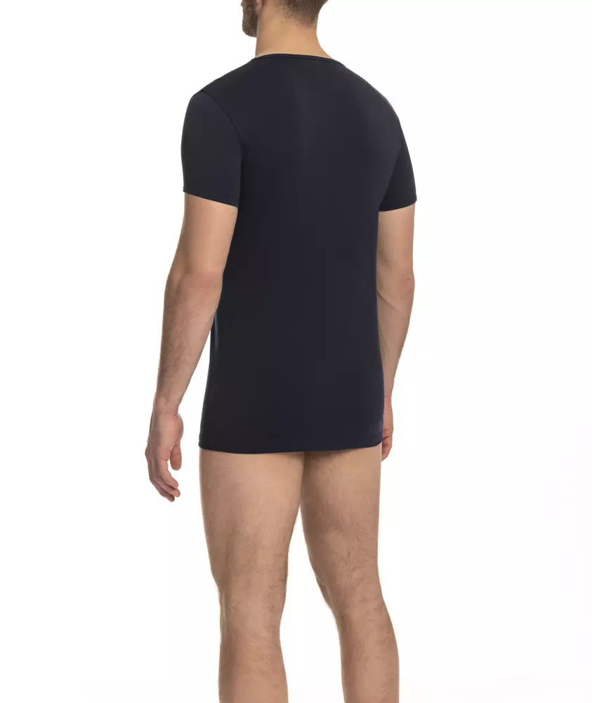 Cavalli Class blå bomulls-T-shirt för män