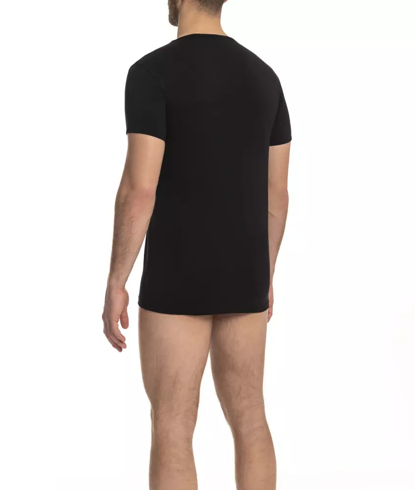 Cavalli Class svart bomulls-T-shirt för män
