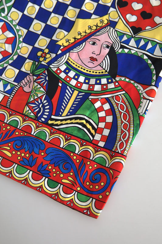 Dolce & Gabbana Flerfarget Trykt Langermet Bluse Topp