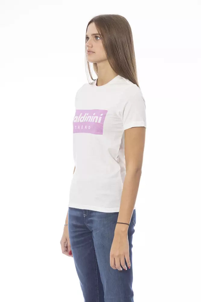 Baldinini Trend Vit Bomull Dam T-shirt
