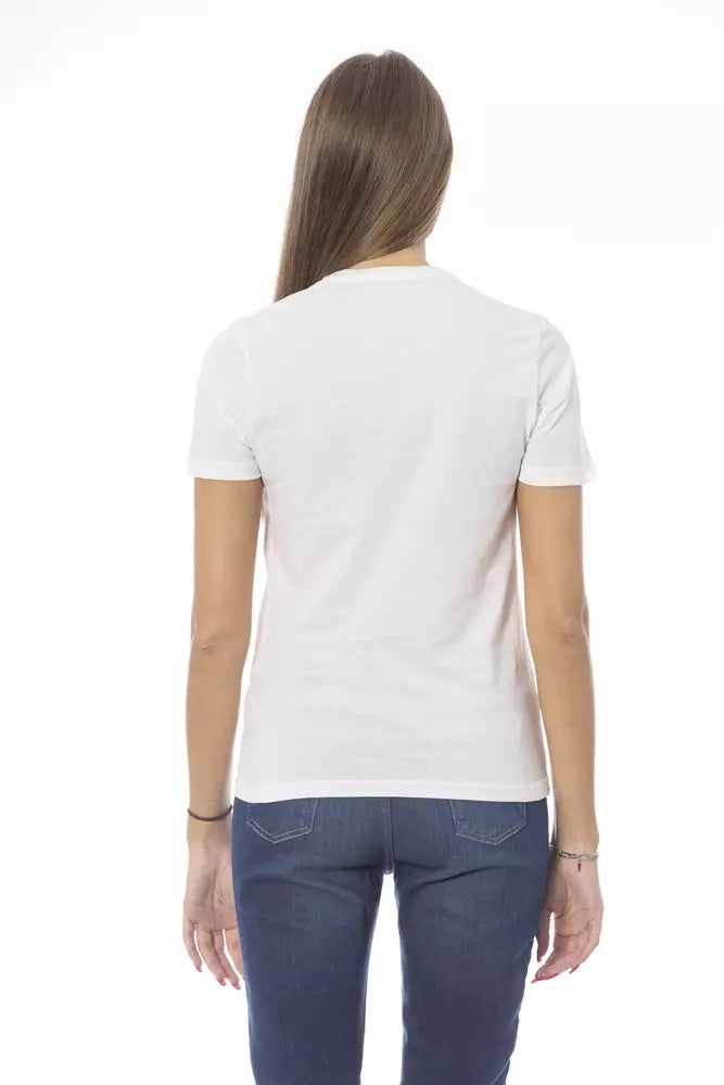 Baldinini Trend Vit Bomull Dam T-shirt