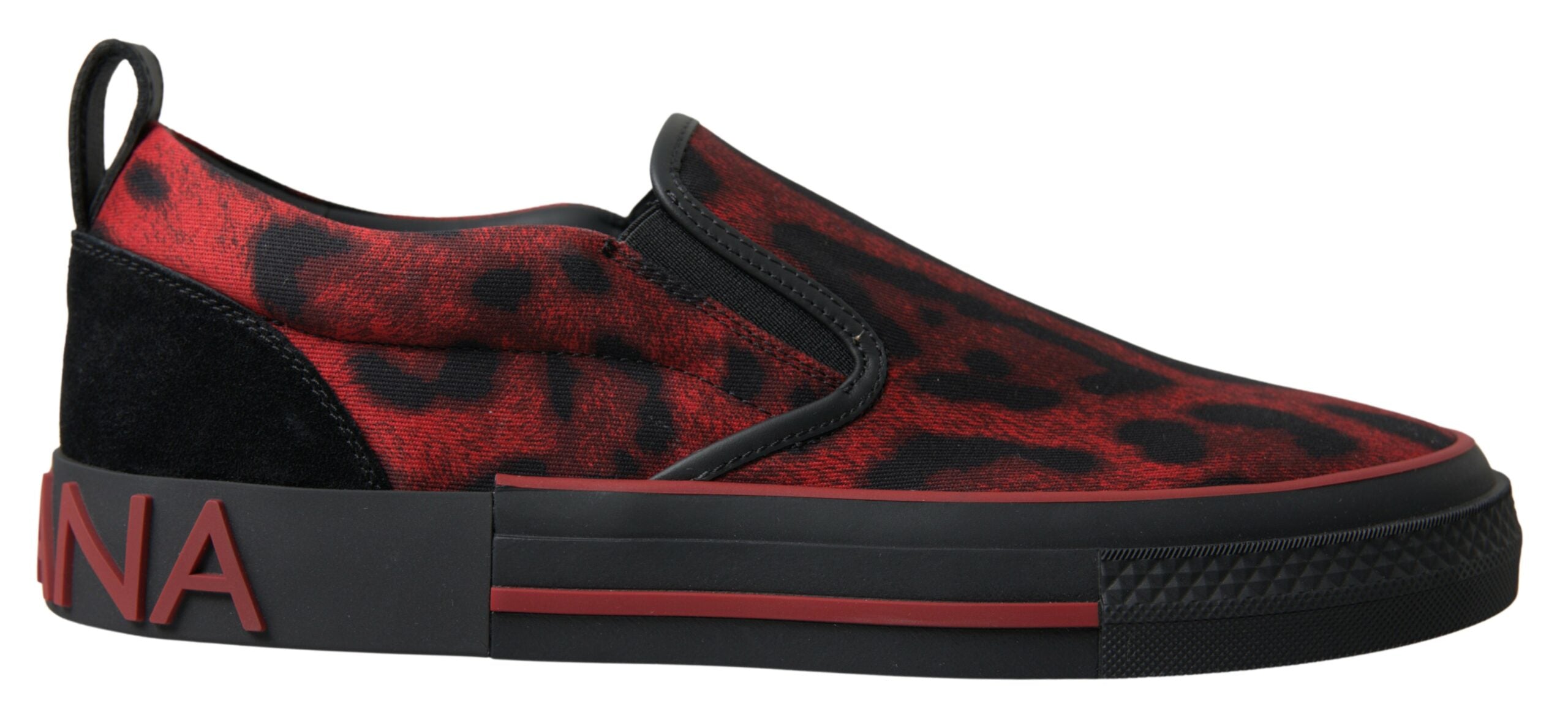 Röda Svarta Leopard Loafers Sneakers Skor