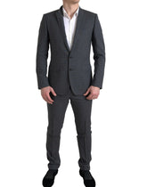Dolce & Gabbana Gray 2 Piece Single Breasted MARTINI Suit