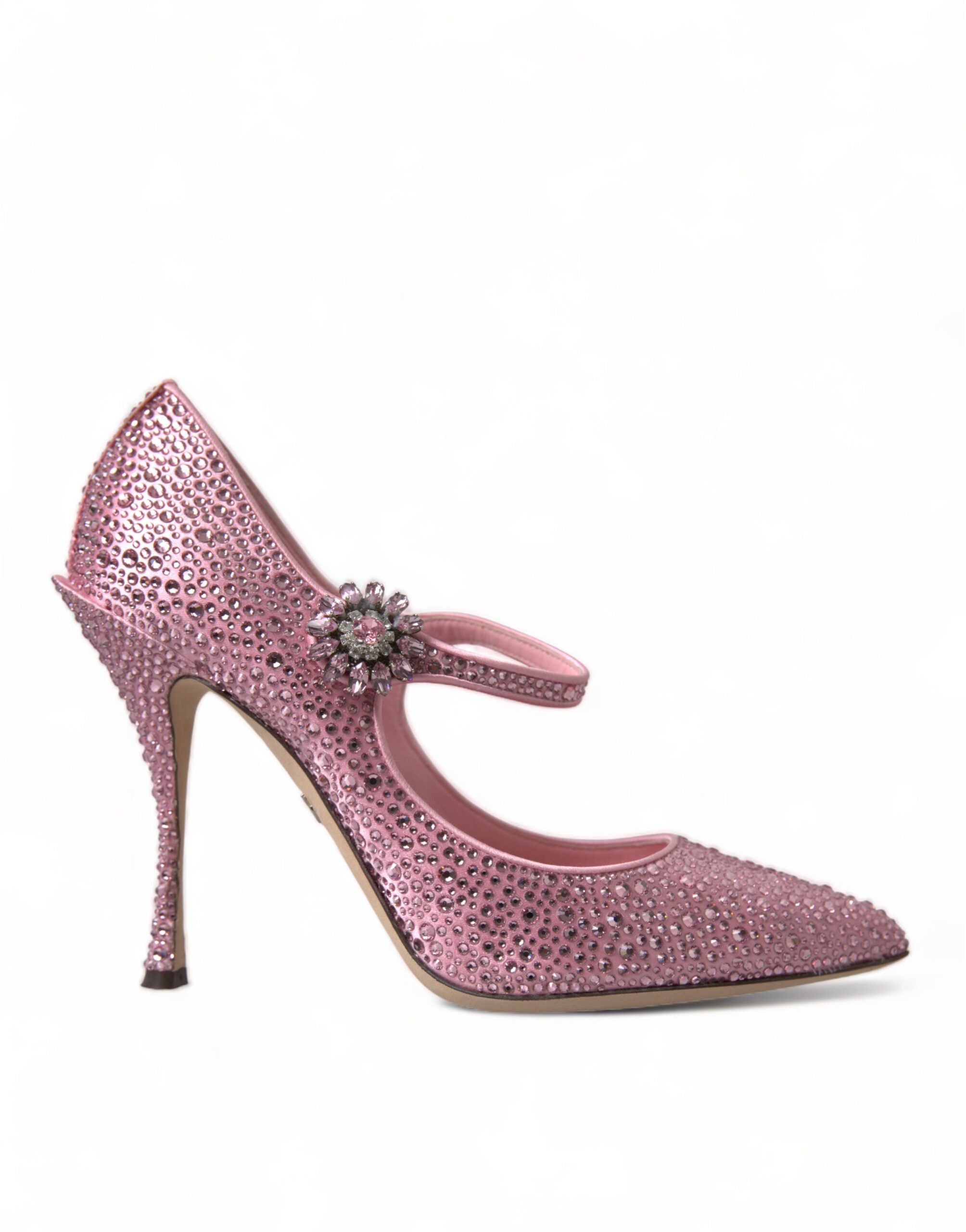 Rosa strass krystallhæler pumps sko