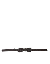 Dolce & Gabbana Brown Polyester Silk Adjustable Neck Men Papillon Bow Tie