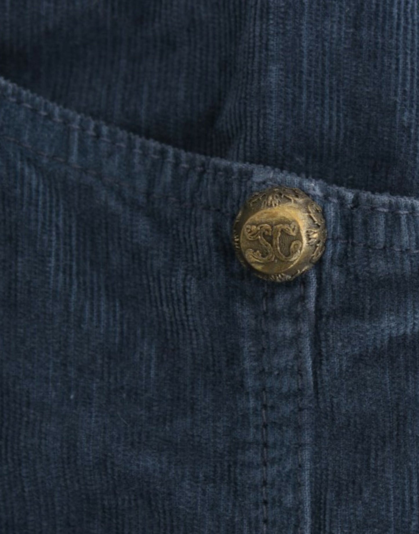 Cavalli Blå manchesterpennkjol