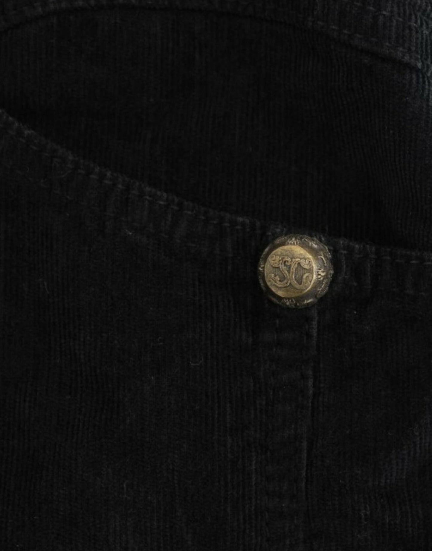 Cavalli Svart Manchesterpennkjol