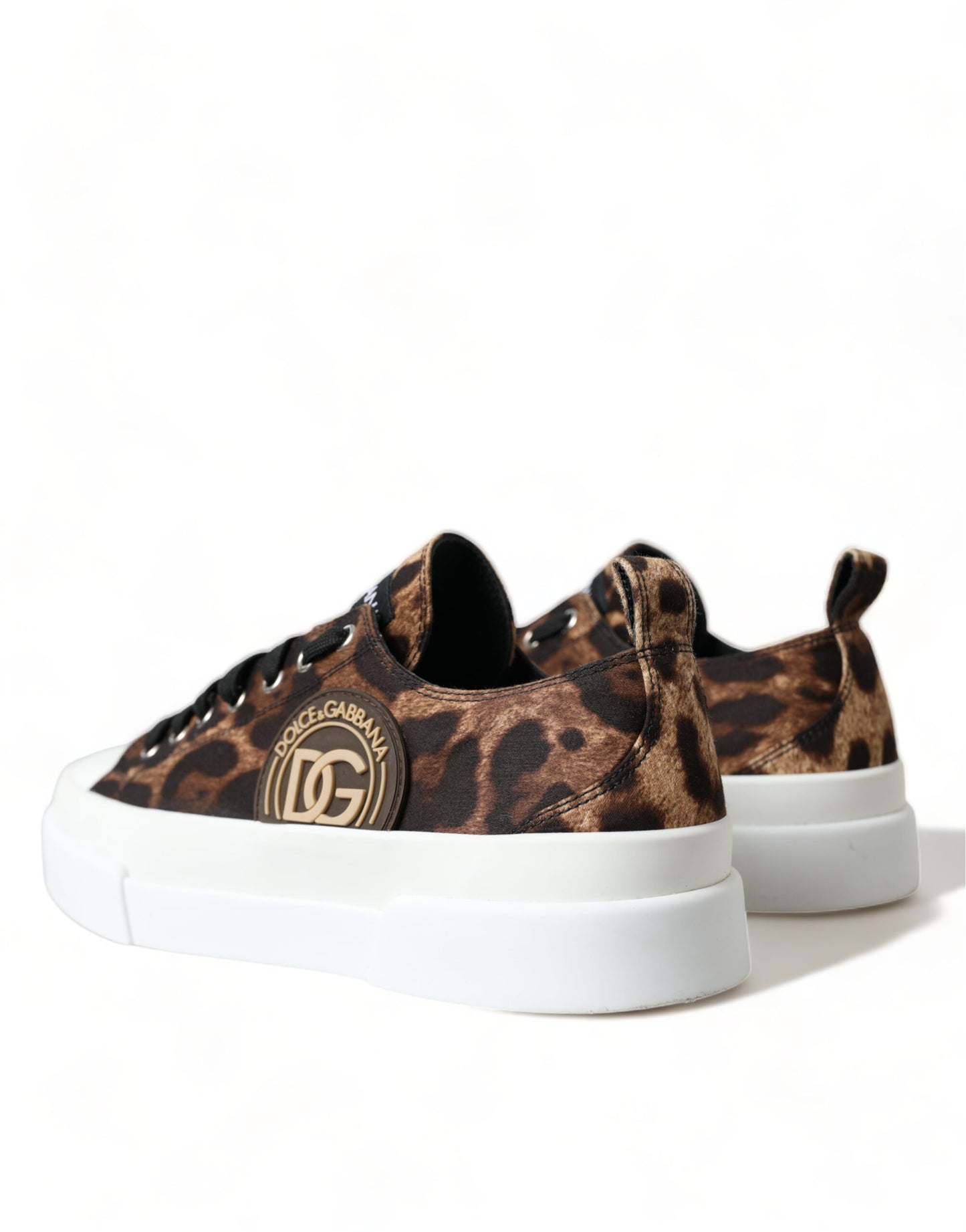 Dolce & Gabbana Bruna Leopard Canvas Sneakers Skor
