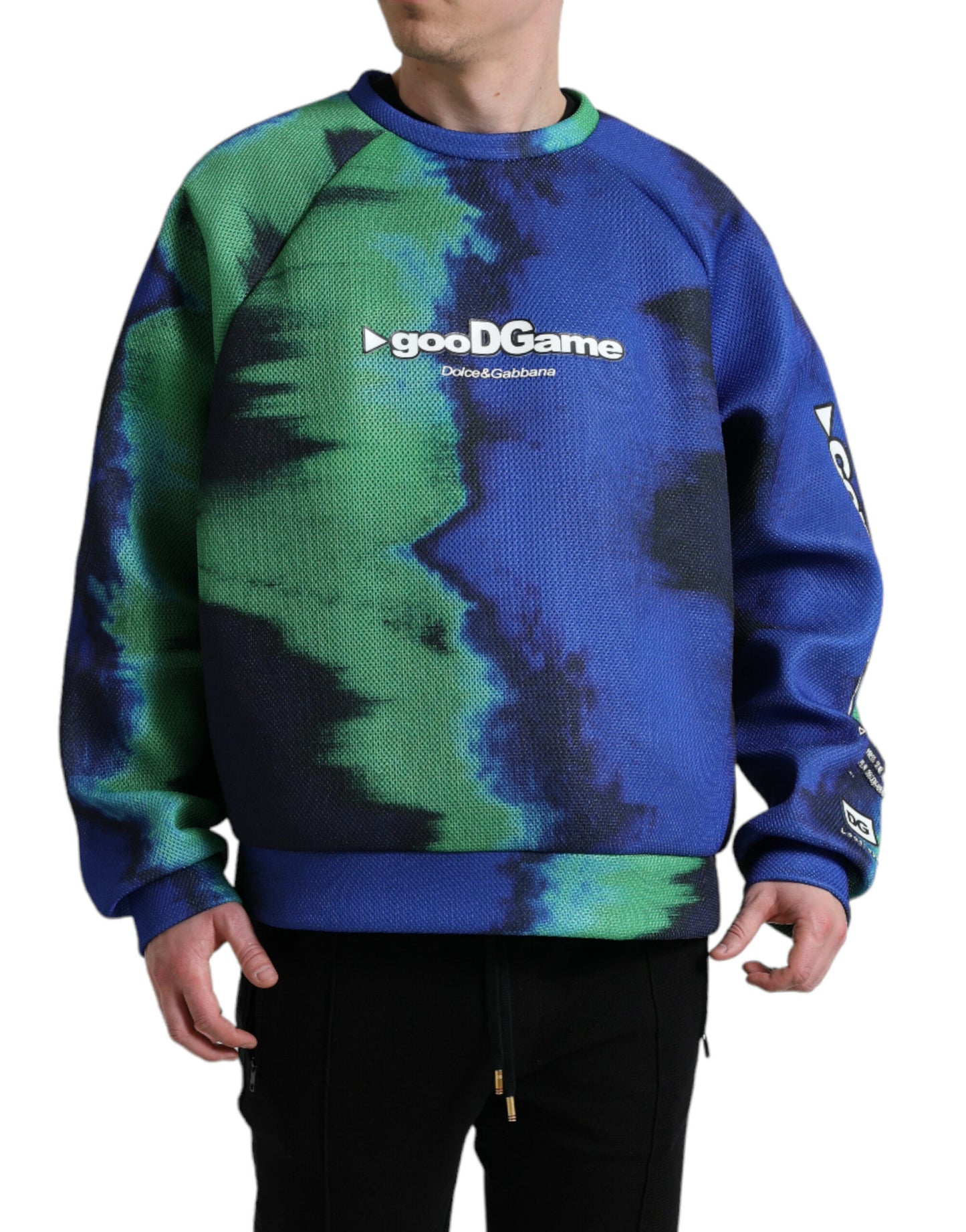 Dolce & Gabbana Flerfarget Logo Crewneck Pullover Genser