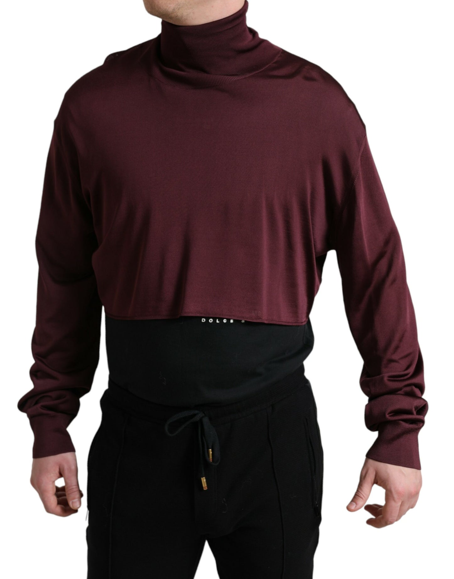 Dolce & Gabbana Rödbrun Viskos Polotröja