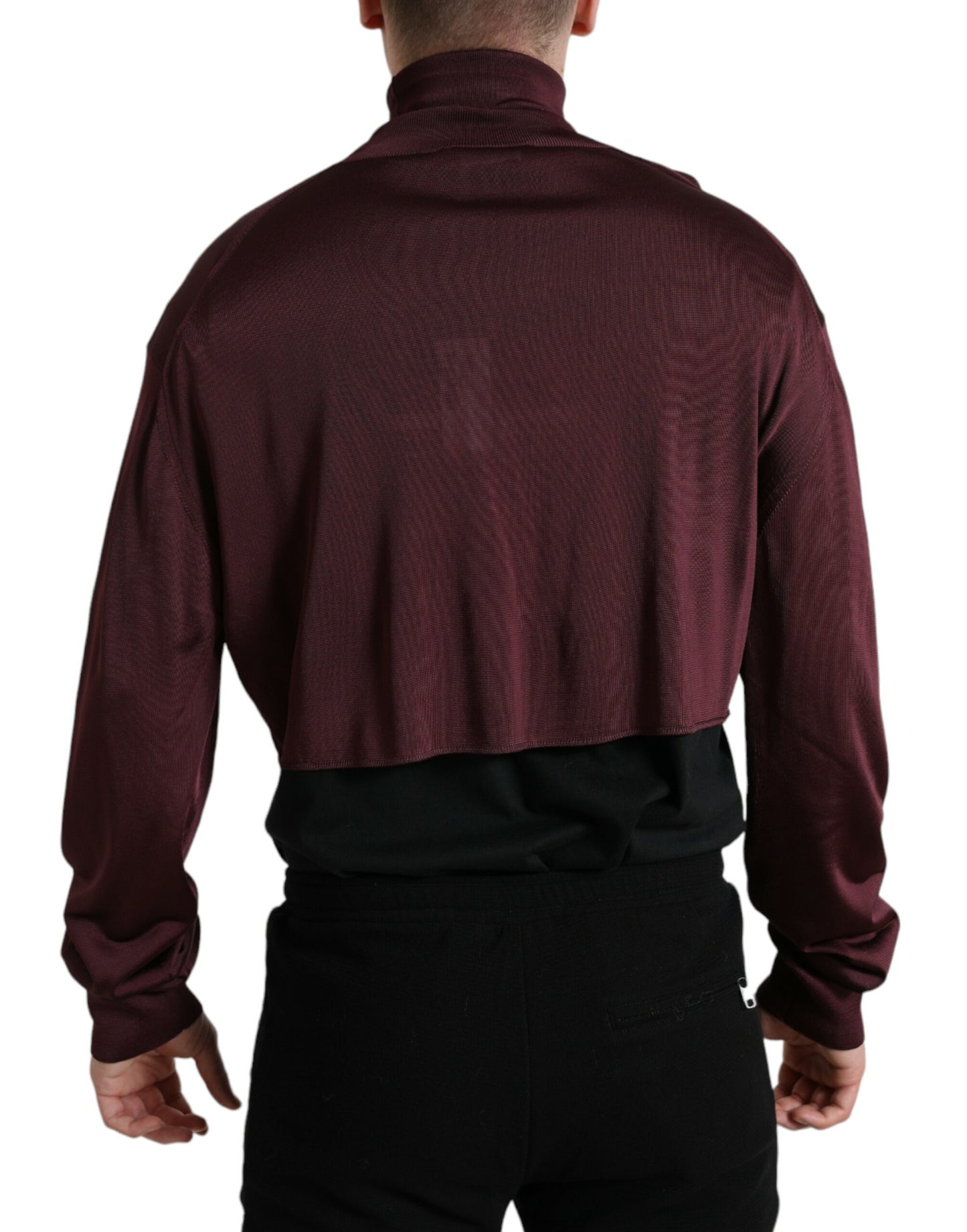 Dolce & Gabbana Rödbrun Viskos Polotröja
