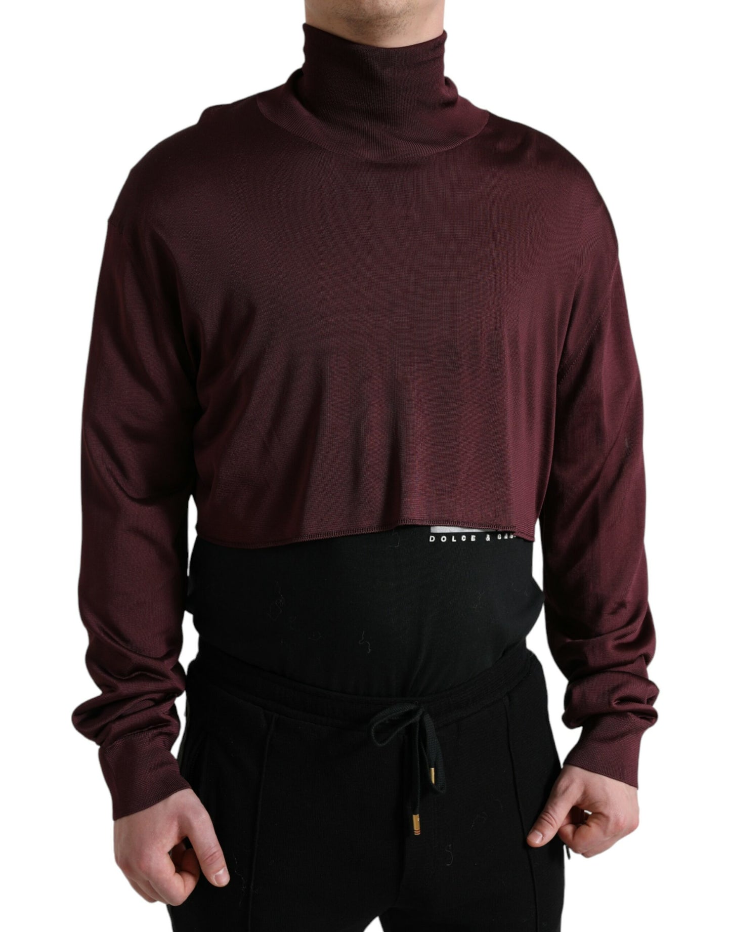 Dolce & Gabbana Rödbrun Viskos Polotröja