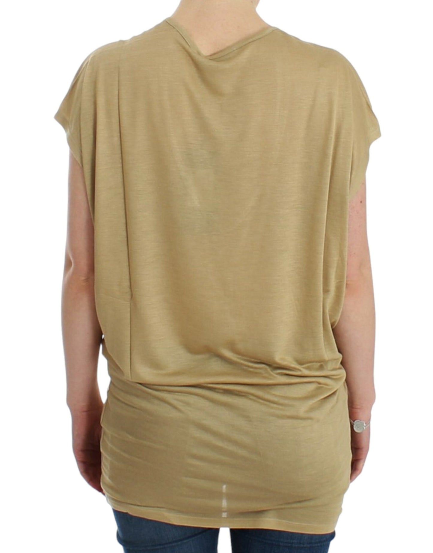 Costume National Beige t-skjorte med motivtrykk