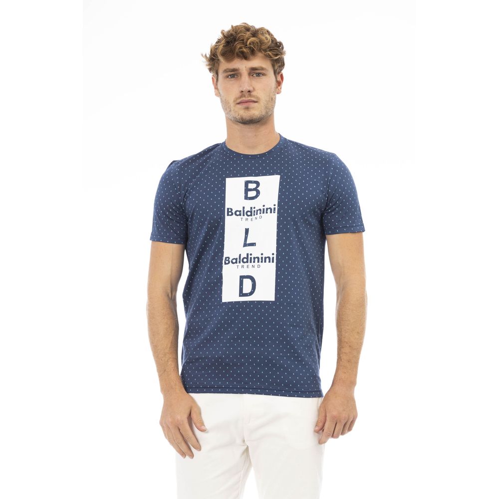 Baldinini Trend Blå Bomull Herr T-shirt