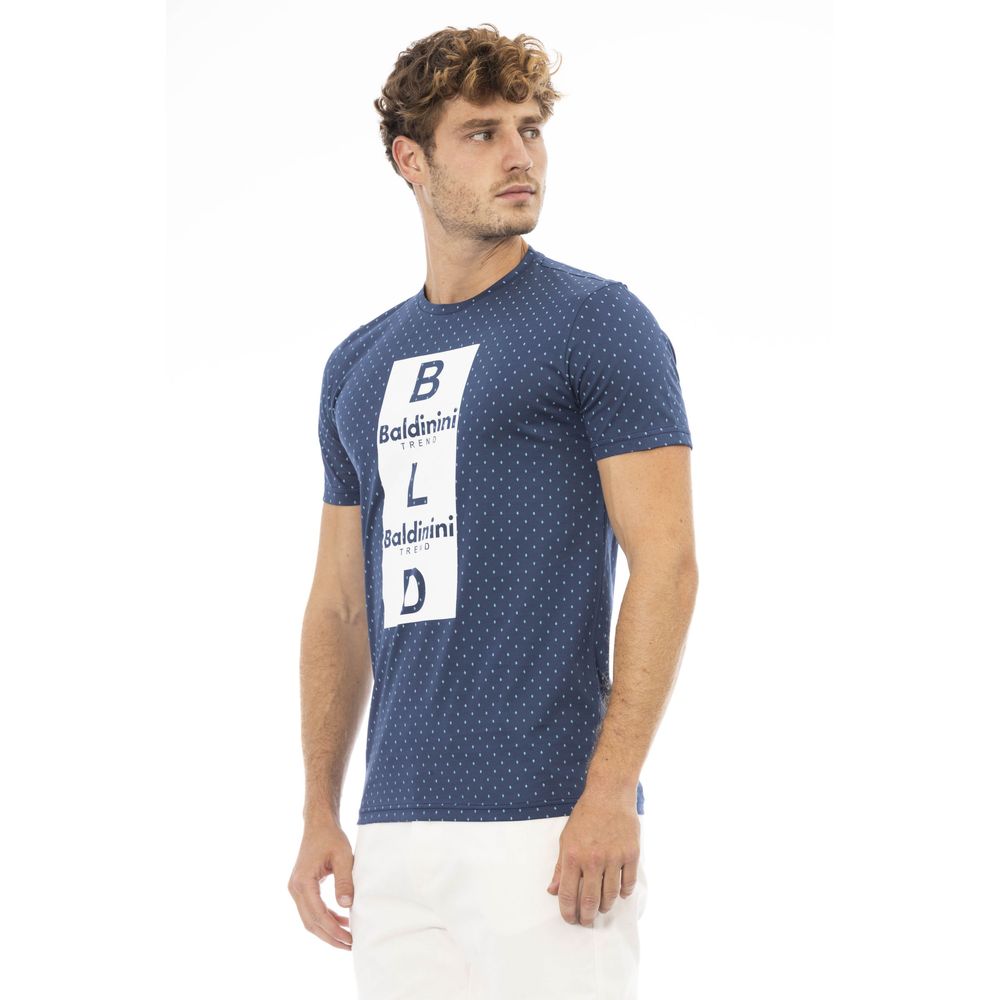 Baldinini Trend Blå Bomull Herr T-shirt